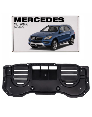 MERCEDES ML W166 2011-2015 PROTEZIONE SOTTOSCOCCA CASSONE CAMBIO CON KIT VITI A1665200323 (Cod. AP-4