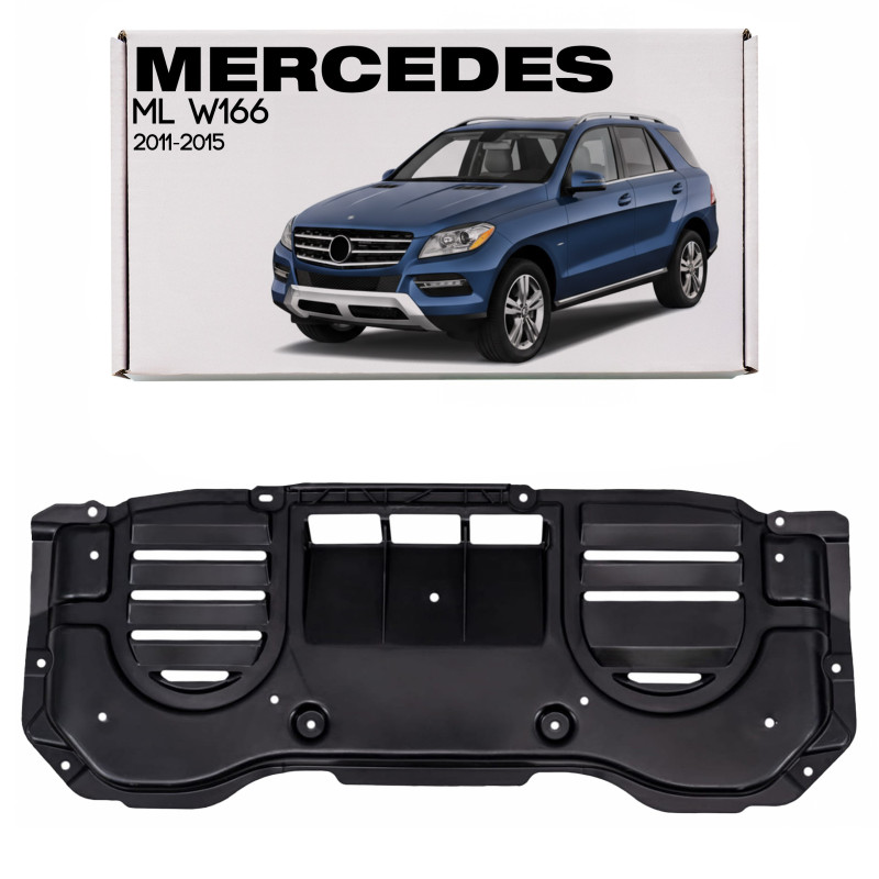 MERCEDES ML W166 2011-2015 PROTEZIONE SOTTOSCOCCA CASSONE CAMBIO CON KIT VITI A1665200323 (Cod. AP-4