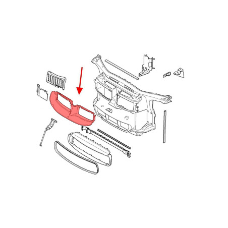 BMW SERIA 3 E90 2004-2011 CONDOTTO ARIA ANTERIORE SUPERIORE 51117134099 (Cod. AP-FAA5-35558_A4x4)