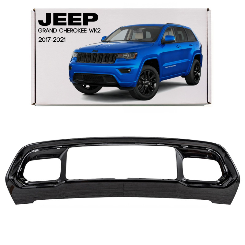 JEEP GRAND CHEROKEE IV WK2 2017-2021 RESTYLING NERA RIVESTIMENTO GRIGLIE ANTERIORE PARAURTI 68310779