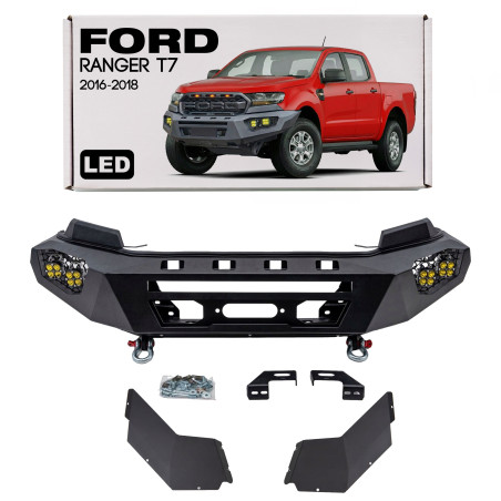 FORD RANGER T7 2016-2018 PARAURTI ANTERIORE CON LED (Cod. AP-3BC7-497FD_A4x4)