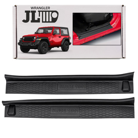 JEEP WRANGLER JL 2018+ 2 PORTE INTERNI MODANATURE SOTTOPORTA SINCE 1941 (Cod. AP-D9F1-2496C_A4x4)