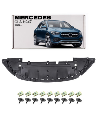 MERCEDES GLA H247 2019+ PROTEZIONE PIASTRA PER ANTERIORE PARAURTI CON KIT VITI A2478858703 (Cod. AP-