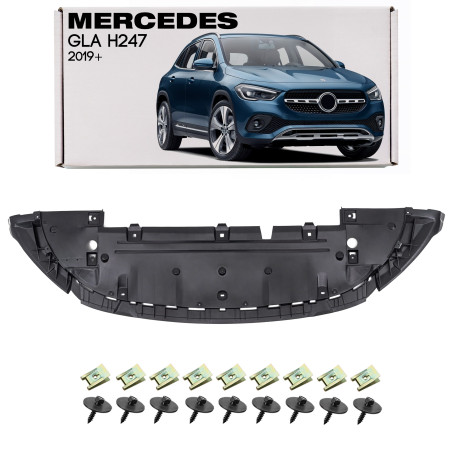 MERCEDES GLA H247 2019+ PROTEZIONE PIASTRA PER ANTERIORE PARAURTI CON KIT VITI A2478858703 (Cod. AP-