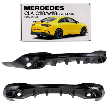 MERCEDES CLA C118 W118 2019-2023 PRE-RESTYLING DIFFUSORE POSTERIORE KIT ESTETICO PER AMG CLA45 (Cod.