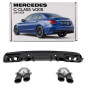 MERCEDES C-CLASS W205 2014-2021 DIFFUSORE POSTERIORE CON PDC KIT ESTETICO PER AMG C43 (Cod. AP-8A1D-