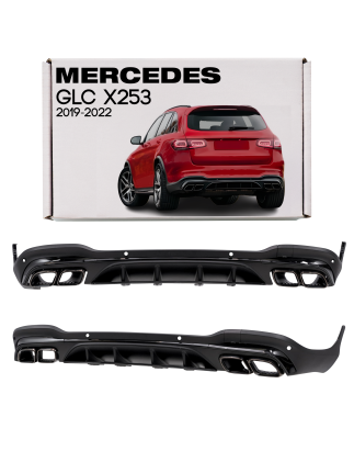 MERCEDES GLC X253 2019-2022 RESTYLING DIFFUSORE POSTERIORE CON PDC KIT ESTETICO PER AMG GLC63 (Cod. 