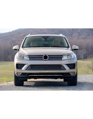 VOLKSWAGEN TOUAREG II 7P 2014-2018 RESTYLING CROMATA MODANATURA ANTERIORE PARAURTI CENTRALE SUPERIOR