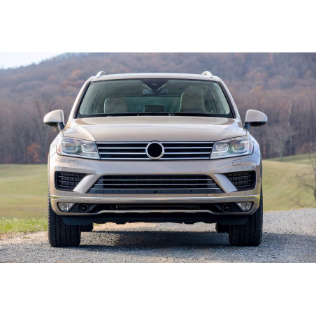 VOLKSWAGEN TOUAREG II 7P 2014-2018 RESTYLING CROMATA MODANATURA ANTERIORE PARAURTI CENTRALE SUPERIOR