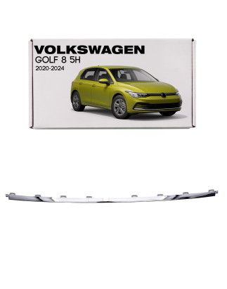 VOLKSWAGEN GOLF 8 VIII 5H 2020-2024 PRE-RESTYLING CROMATA MODANATURA ANTERIORE PARAURTI CENTRALE 5H0