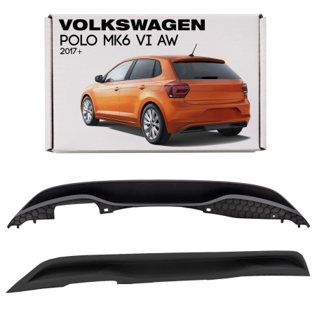 VOLKSWAGEN POLO MK6 VI AW 2017+ DIFFUSORE PARAURTI POSTERIORE (Cod. AP-36CC-230FA_A4x4)