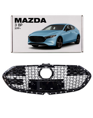 MAZDA 3 IV BP 2019+ MASCHERINA RADIATORE MASCHERINA ANTERIORE NERO BCKA50711 (Cod. AP-4370-577F5_A4x