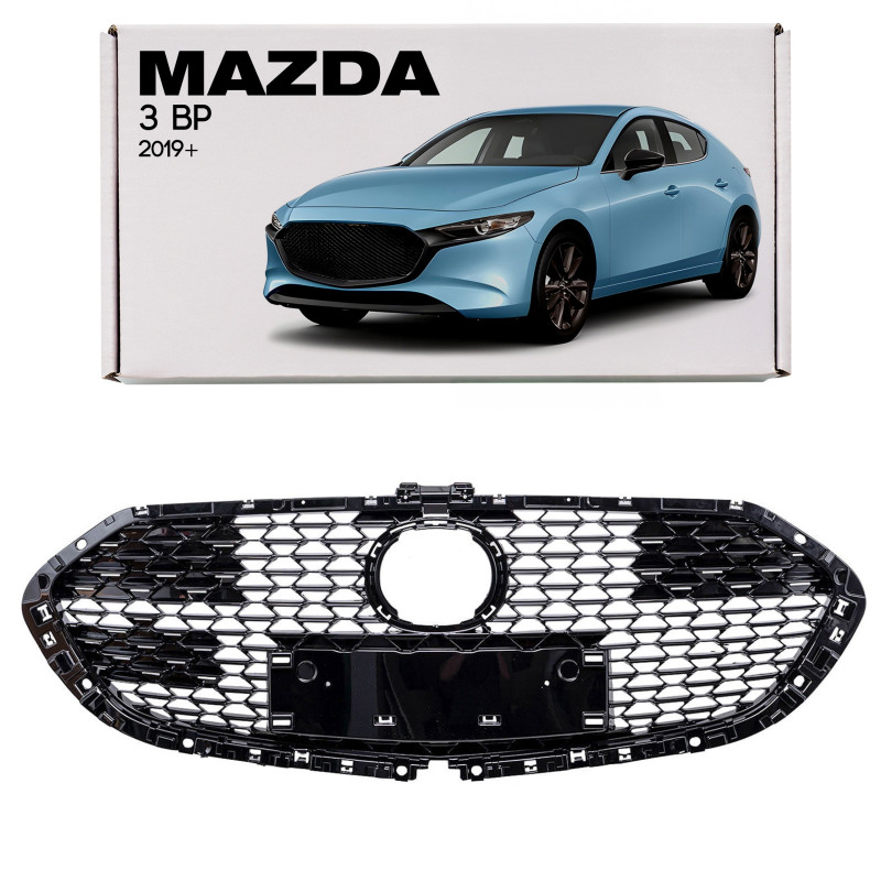 MAZDA 3 IV BP 2019+ MASCHERINA RADIATORE MASCHERINA ANTERIORE NERO BCKA50711 (Cod. AP-4370-577F5_A4x