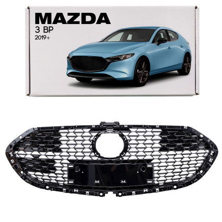 MAZDA 3 IV BP 2019+ MASCHERINA RADIATORE MASCHERINA ANTERIORE NERO BCKA50711 (Cod. AP-4370-577F5_A4x