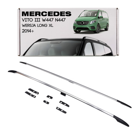 MERCEDES VITO III W447 N447 2014+ VERSIONE LONG XL BARRE LONGITUDINALI TETTO OEM A4478400300 (Cod. A