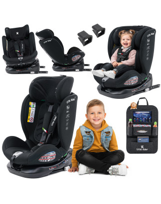 SEGGIOLINO AUTO GIREVOLE ALEXANDER 360° NERO 40-150 CM E-SIZE R129 + ISOFIX (Cod. AP-45E1-3748A_A4x