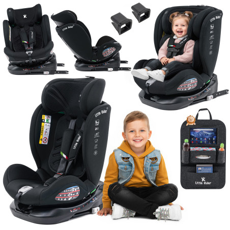 SEGGIOLINO AUTO GIREVOLE ALEXANDER 360° NERO 40-150 CM E-SIZE R129 + ISOFIX (Cod. AP-45E1-3748A_A4x