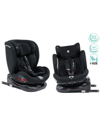 SEGGIOLINO AUTO GIREVOLE ALEXANDER 360° NERO 40-150 CM E-SIZE R129 + ISOFIX (Cod. AP-45E1-3748A_A4x