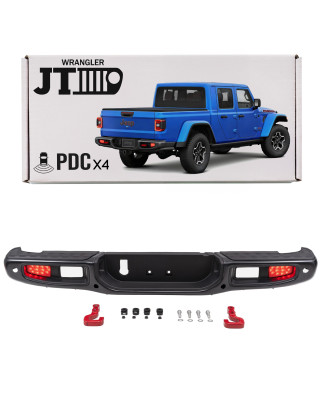 JEEP GLADIATOR JT 2018+ PARAURTI POSTERIORE CON 4XPDC + LUCI LED 68341830AB (Cod. AP-6E5F-103EA_A4x4