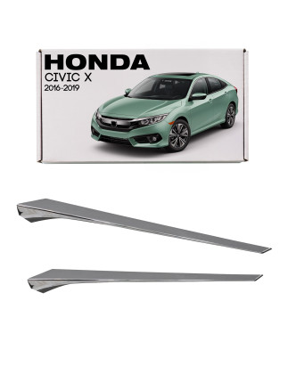 HONDA CIVIC X 2016-2019 berlina PRE-RESTYLING MODANATURA MASCHERINA CROMATO SINISTRA 71128TEAT0XXM1 