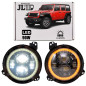 JEEP WRANGLER JL 2018+ FARI ANTERIORI LED 9" (Cod. AP-5660-3784F_A4x4) JEEP WRANGLER JL 2018+ FARI ANTERIORI LED 9" (Cod. AP-5660-3784F_A4x4)