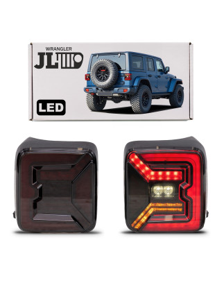 JEEP WRANGLER JL 2018+ FANALI POSTERIORI LED NERI FUME VERSIONE EUROPEA (Cod. AP-0DF7-138CC_A4x4)