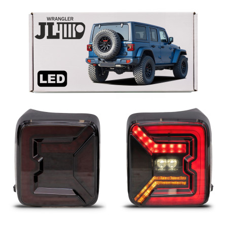 JEEP WRANGLER JL 2018+ FANALI POSTERIORI LED NERI FUME VERSIONE EUROPEA (Cod. AP-0DF7-138CC_A4x4)