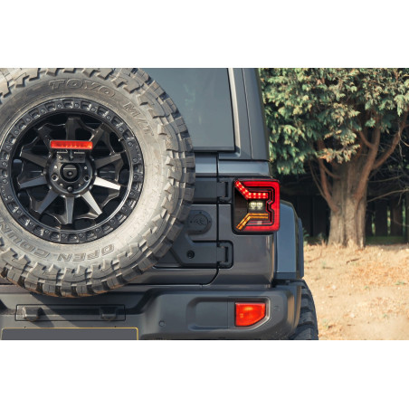 JEEP WRANGLER JL 2018+ FANALI POSTERIORI LED NERI FUME VERSIONE EUROPEA (Cod. AP-0DF7-138CC_A4x4)