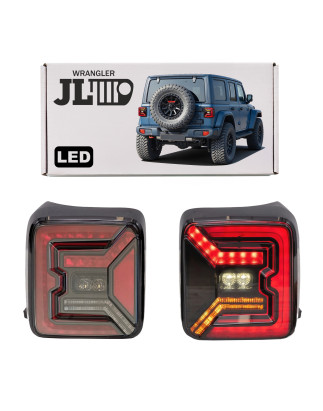 JEEP WRANGLER JL 2018+ FANALI POSTERIORI LED NERI VERSIONE EUROPEA (Cod. AP-83FC-295CD_A4x4)