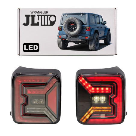 JEEP WRANGLER JL 2018+ FANALI POSTERIORI LED NERI VERSIONE EUROPEA (Cod. AP-83FC-295CD_A4x4)