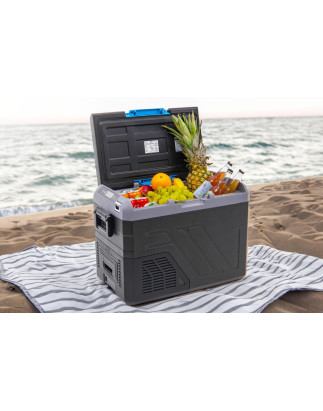 COMPRESSORE DA VIAGGIO PORTATILE FRIGO-CONGELATORE IK-15-35L 35L PER -20°C 12-24V DISPLAY + GRATIS 