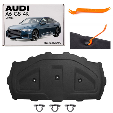 AUDI A6 C8 4K 2018+ PANNELLO FONOASSORBENTE COFANO CON CLIP 4K0863825A (Cod. AP-1AE9-179AC_A4x4)