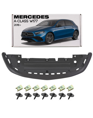 MERCEDES A-CLASS W177 2018+ PROTEZIONE PIASTRA PER ANTERIORE PARAURTI CON KIT VITI A1778851400 (Cod.