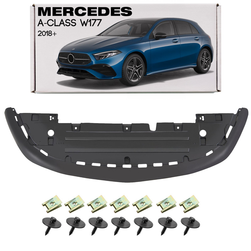 MERCEDES A-CLASS W177 2018+ PROTEZIONE PIASTRA PER ANTERIORE PARAURTI CON KIT VITI A1778851400 (Cod.