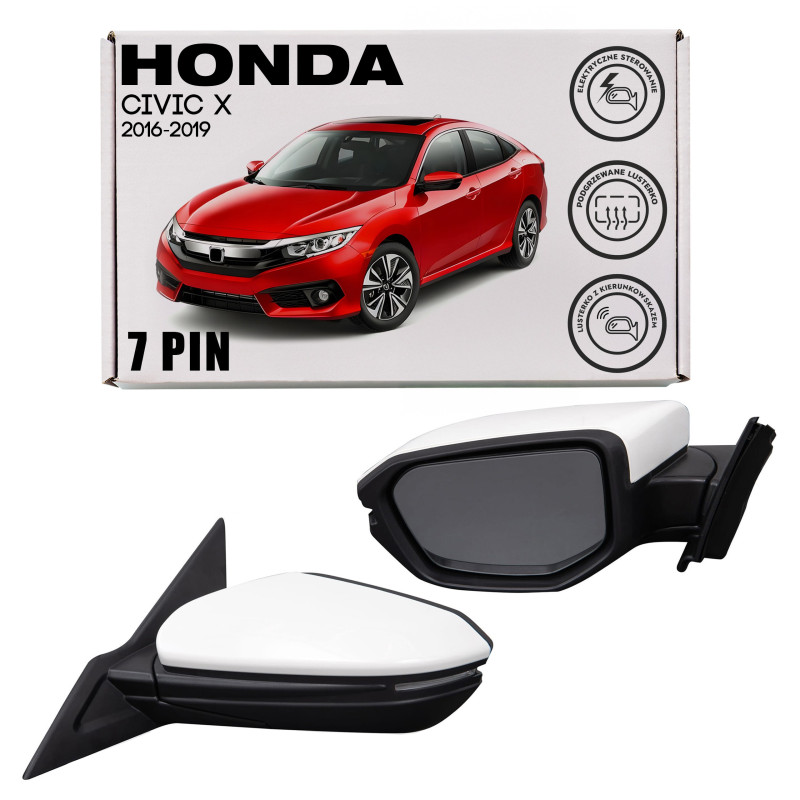 HONDA CIVIC X 2016-2019 PRE-RESTYLING SPECCHIETTO CON INDICATORE DI DIREZIONE RISCALDATI SINISTRO 7P