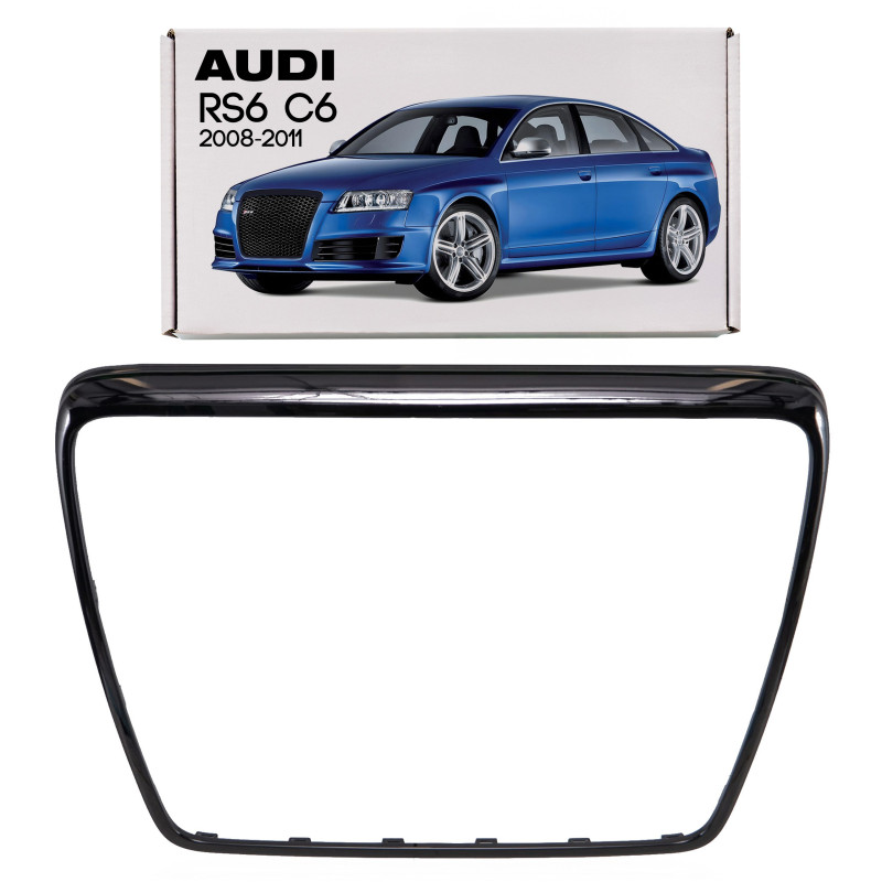 AUDI RS6 C6 4F 2008-2011 RESTYLING CORNICE MASCHERINA NERA 4F0853651 (Cod. AP-F2DC-3133E_A4x4)