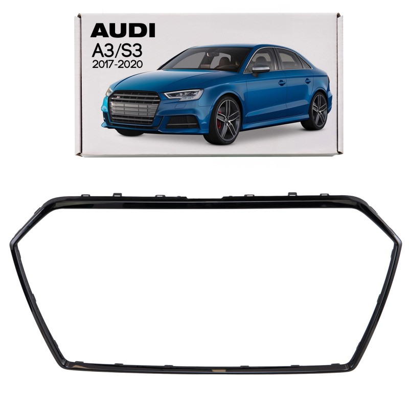 AUDI A3 / S3 8V 2017-2020 RESTYLING CORNICE MASCHERINA NERA 8V3853651B (Cod. AP-75F8-728E9_A4x4)