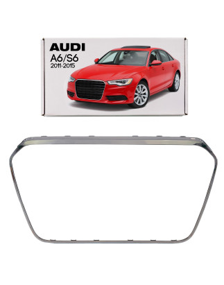 AUDI A6 / S6 C7 4G 2011-2015 PRE-RESTYLING CORNICE MASCHERINA CROMATA 4G0853651AT (Cod. AP-F43E-6015