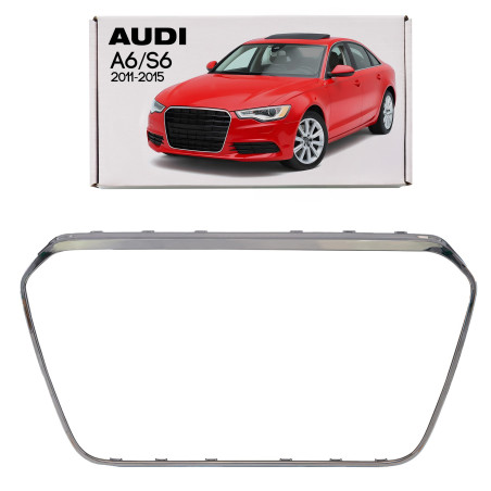 AUDI A6 / S6 C7 4G 2011-2015 PRE-RESTYLING CORNICE MASCHERINA CROMATA 4G0853651AT (Cod. AP-F43E-6015