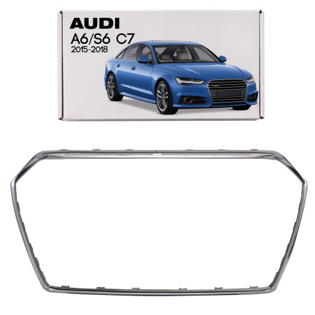AUDI A6 / S6 C7 4G 2015-2018 RESTYLING CORNICE MASCHERINA CROMATA 4G0807715C (Cod. AP-3A7C-91018_A4x