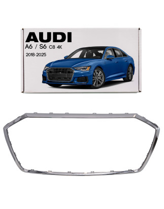 AUDI A6 / S6 C8 4K 2018-2025 CORNICE MASCHERINA CROMATA 4K0853651F (Cod. AP-8B63-80685_A4x4)