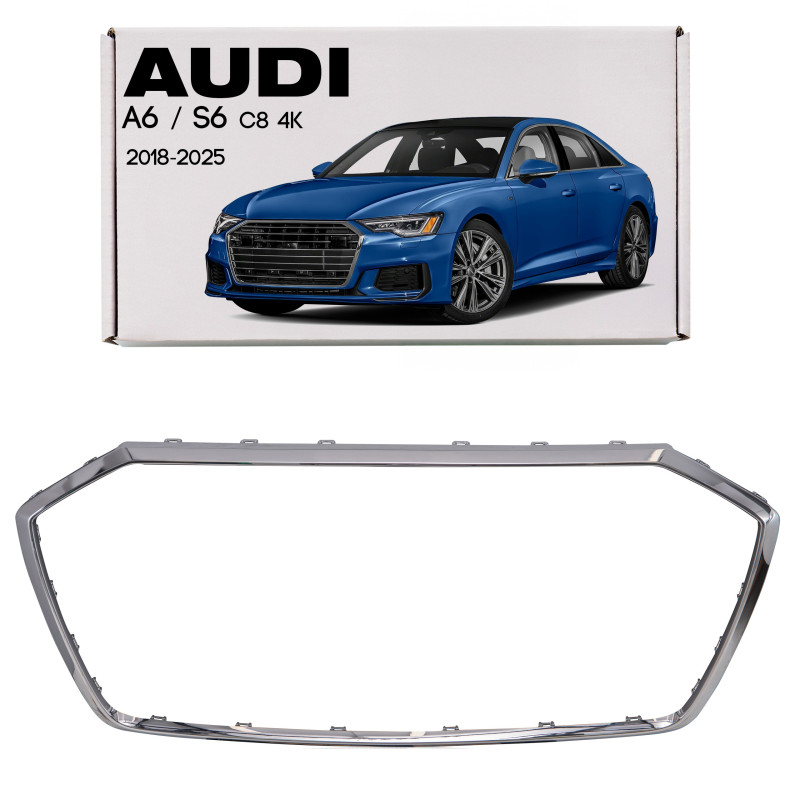 AUDI A6 / S6 C8 4K 2018-2025 CORNICE MASCHERINA CROMATA 4K0853651F (Cod. AP-8B63-80685_A4x4)