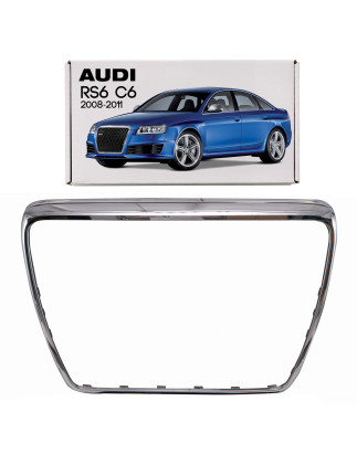 AUDI RS6 C6 4F 2008-2011 RESTYLING CORNICE MASCHERINA CROMATA 4F0853651 (Cod. AP-5D84-8721B_A4x4)