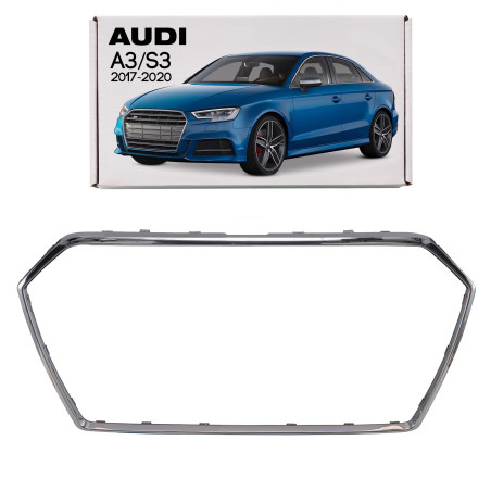AUDI A3 / S3 8V 2017-2020 RESTYLING CORNICE MASCHERINA CROMATA 8V3853651B (Cod. AP-83C8-4229B_A4x4)