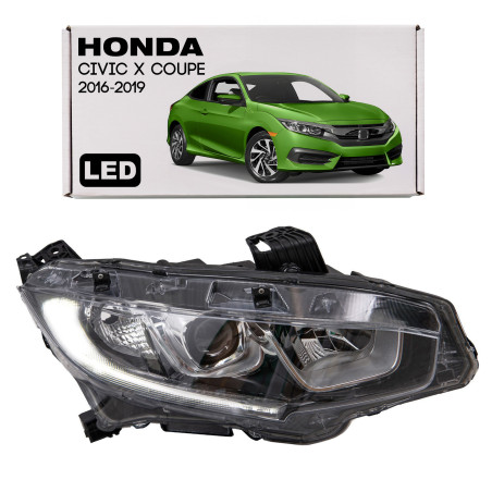 HONDA CIVIC X COUPE 2016-2019 PRE-RESTYLING FARO ANTERIORE LED DESTRA 33100TBAA01 (Cod. AP-51CC-7338