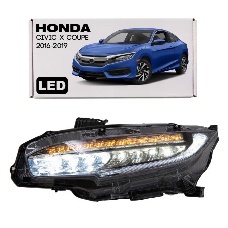 HONDA CIVIC X 2016-2019 COUPE PRE-RESTYLING FARO ANTERIORE LED SINISTRA 33150TEDP11 (Cod. AP-E817-75
