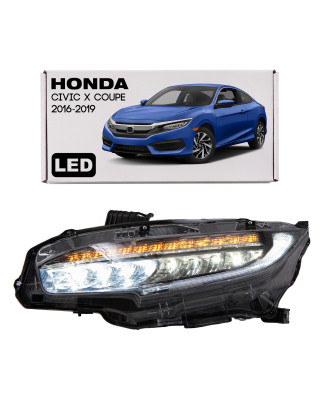 HONDA CIVIC X 2016-2019 COUPE PRE-RESTYLING FARO ANTERIORE LED SINISTRA 33150TEDP11 (Cod. AP-E817-75