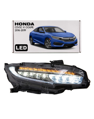 HONDA CIVIC X 2016-2019 COUPE PRE-RESTYLING FARO ANTERIORE LED DESTRA 33100TEDP11 (Cod. AP-6418-3870