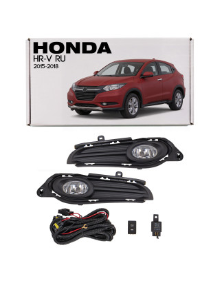 HONDA HR-V II RU 2015-2018 PRE-RESTYLING KIT FENDINEBBIA P+L CON GRIGLIE E CABLAGGIO (Cod. AP-6B5C-8