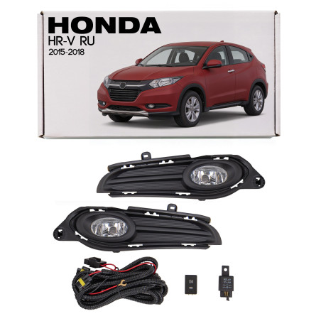 HONDA HR-V II RU 2015-2018 PRE-RESTYLING KIT FENDINEBBIA P+L CON GRIGLIE E CABLAGGIO (Cod. AP-6B5C-8